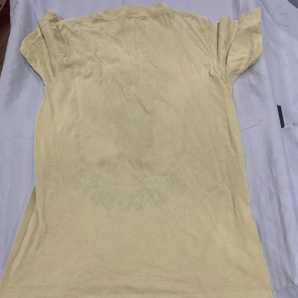 Very Rare Vintage 1978 Garfield Big Logo Crew Neck‎ Yellow Sun Label Wisconsin